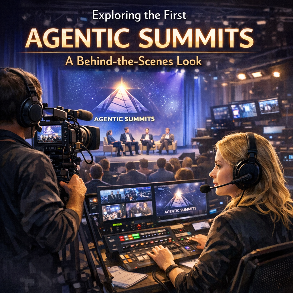 Professional video production team filming the first Agentic Summits event.
