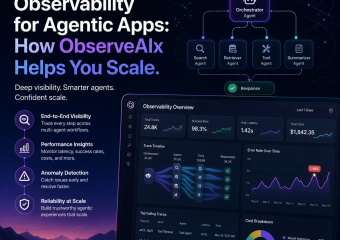 ObserveAIx dashboard showing agent observability for scaling agentic apps in real time