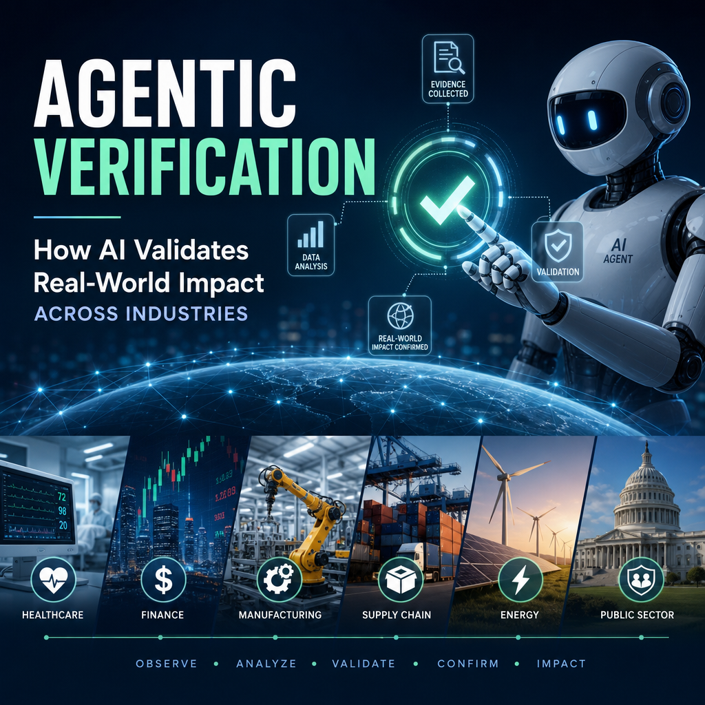AI-powered agentic verification validating real-world impact across healthcare, finance, manufacturing, and more