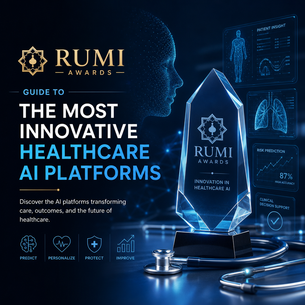 Rumi Awards highlighting innovative healthcare AI platforms transforming patient care and medical outcomes
