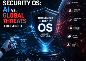 AI-powered autonomous security OS shield defending against global cyber threats