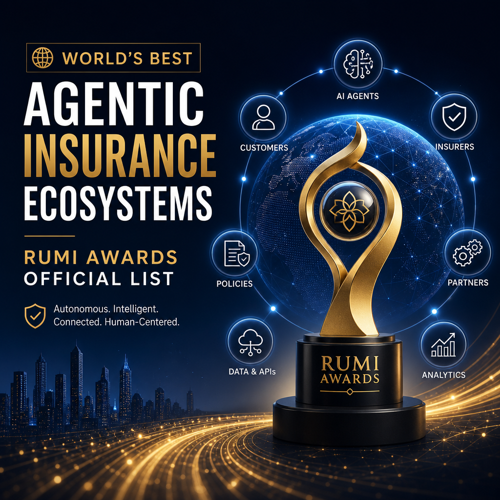 RUMI Awards graphic celebrating agentic insurance ecosystems with AI, (Incomplete: max_output_tokens)